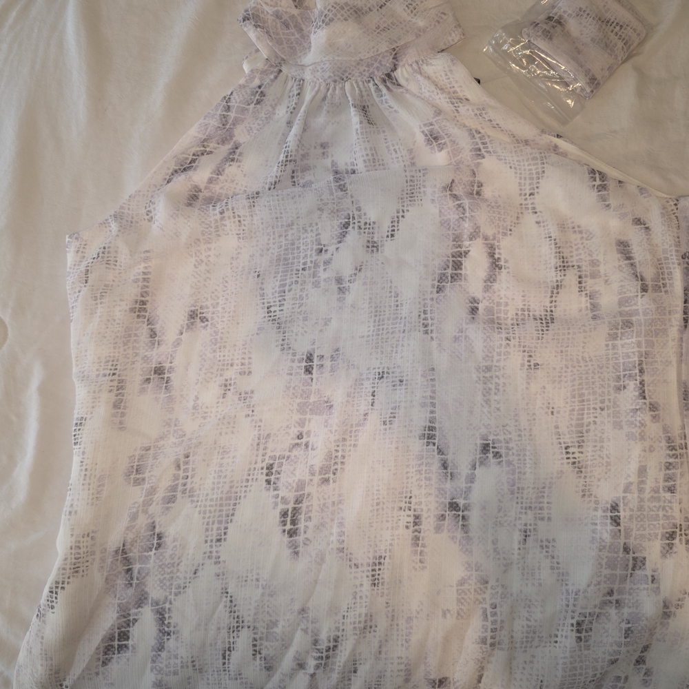 Snakeskin Print Sleeveless Top
